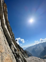 Rappelling from Spigolo Vinci