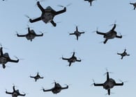 Des drones en vol