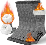 Alvada Merino Wool Hiking Socks Thermal Warm Crew Winter Boot Sock For Men & Women