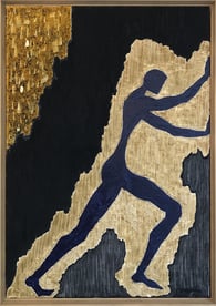 Moveon, 70cm x 100cm, Linseed oil on cotton canvas with plant based and mineral dyes