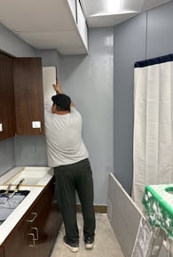 removing cabinets to get to mold