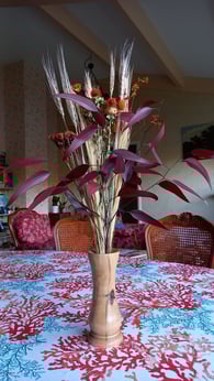Vase en olivier