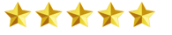 5 golden stars