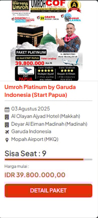 Berangkat Umroh dulu, bayarnya saat tiba di Jakarta