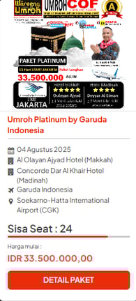 Berangkat Umroh dulu, bayarnya saat tiba di Jakarta