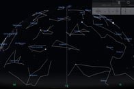 Vista delle costellazioni Australi verso Est. Osservatore sito Polo Sud