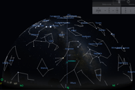 Costellazioni Emisfero Australe viste verso Nord da un osservatore al Polo Sud