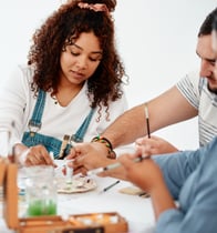 youth working on a project together