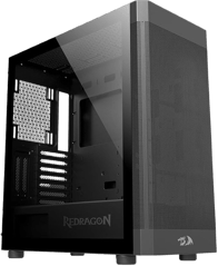 a black and white computer case with a black and white background