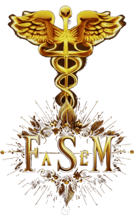 Logo F.A.S.E M. There is a Eusculapio stick