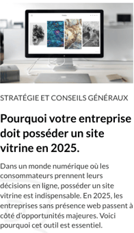 Pourquoi vous devez posséder un site vitrine en 2025