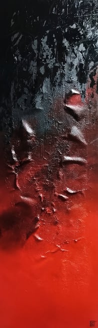 peinture rouge et noir 