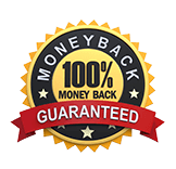 100% money back guarantee 