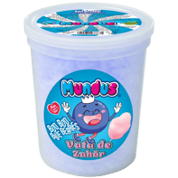 Desert pentru copii – vată de zahăr Mundus, 20g, aroma de afine, gustul preferat al copiilor