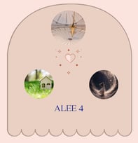 logo pendule , une maison dans l'herbe et une femme dans un quartier de lune