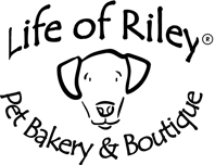 a black and white drawing of a dog with life of riley written above it