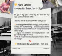 återhämtande inspirationsbrev för lärare