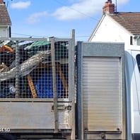 hiltons rubbish removals van loaded with rubbish