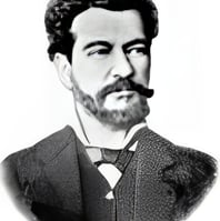 Imagem do escritor brasileiro Bernardo Guimarães (1825-1884)