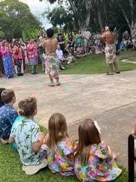 Kids at a Luau in Hawaii
