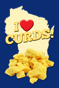 I Heart Curds Metal Magnet