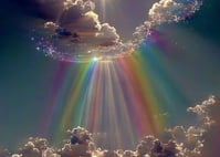 a rainbow - colored rainbow - colored rainbow - colored rainbow - colored sunbeams