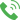 Green phone icon tilted slightly to the right.