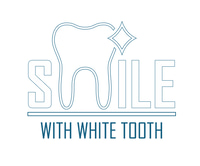 Smile with white tooth logo