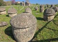 Large stone urns.
