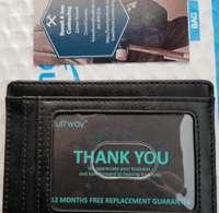 Thank you message after purchasing buffway slim wallet