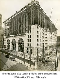 Scrapyard Near Me Pittsburgh city county building under construction in 1916