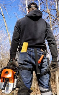 man with chainsaw