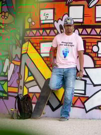 mode homme streetwear art peinture streetart skate sac à dos one ambition graffe