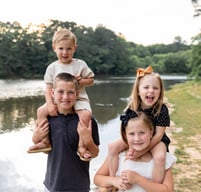 A family posing for a family photo