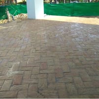 Terrasse briquettes terre cuite
