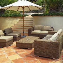Terre cuite carrée rosée extérieur 30x30