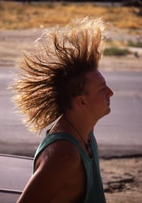 Me pre cancer with a mohawk