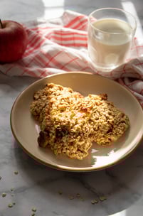 cookies au flocons d'avoine et à la compote