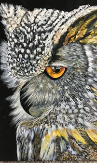 a painting of a owl 