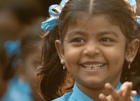 Young girl laughing, Ad Film, Aditya Satyajit, One For Love, Akshaya Patra