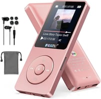 Ruizu Reproductor MP3 de 32GB, Ultraligero (30 Gramos), hasta 80 Horas de autonomía