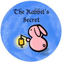 The Rabbit's Secret Logo our rabbit lighting up the way to dreams and imagination