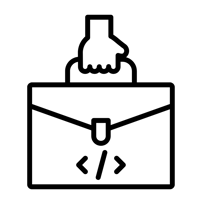 Portable bag icon