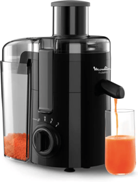Moulinex Frutelia JU370810, Licuadora 350 W, gran diámetro de apertura, diseño compacto, 2 velocidad