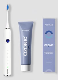 Pack Gingivite : brosse à dent sonique et dentifrice ozonic Aquolab