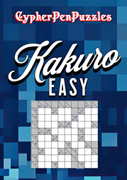 Kakuro puzzle books blue pixels cover