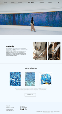 Maquette Figma du site internet d'une artiste peintre à Montpellier