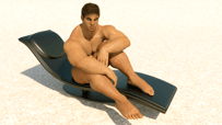 artistic nude male reclining