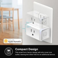 Kasa EP25P2 Smart Plug plugged into wall outlet