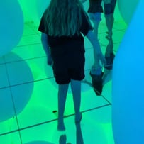 teamLab planets room with soft white balls Tokyo